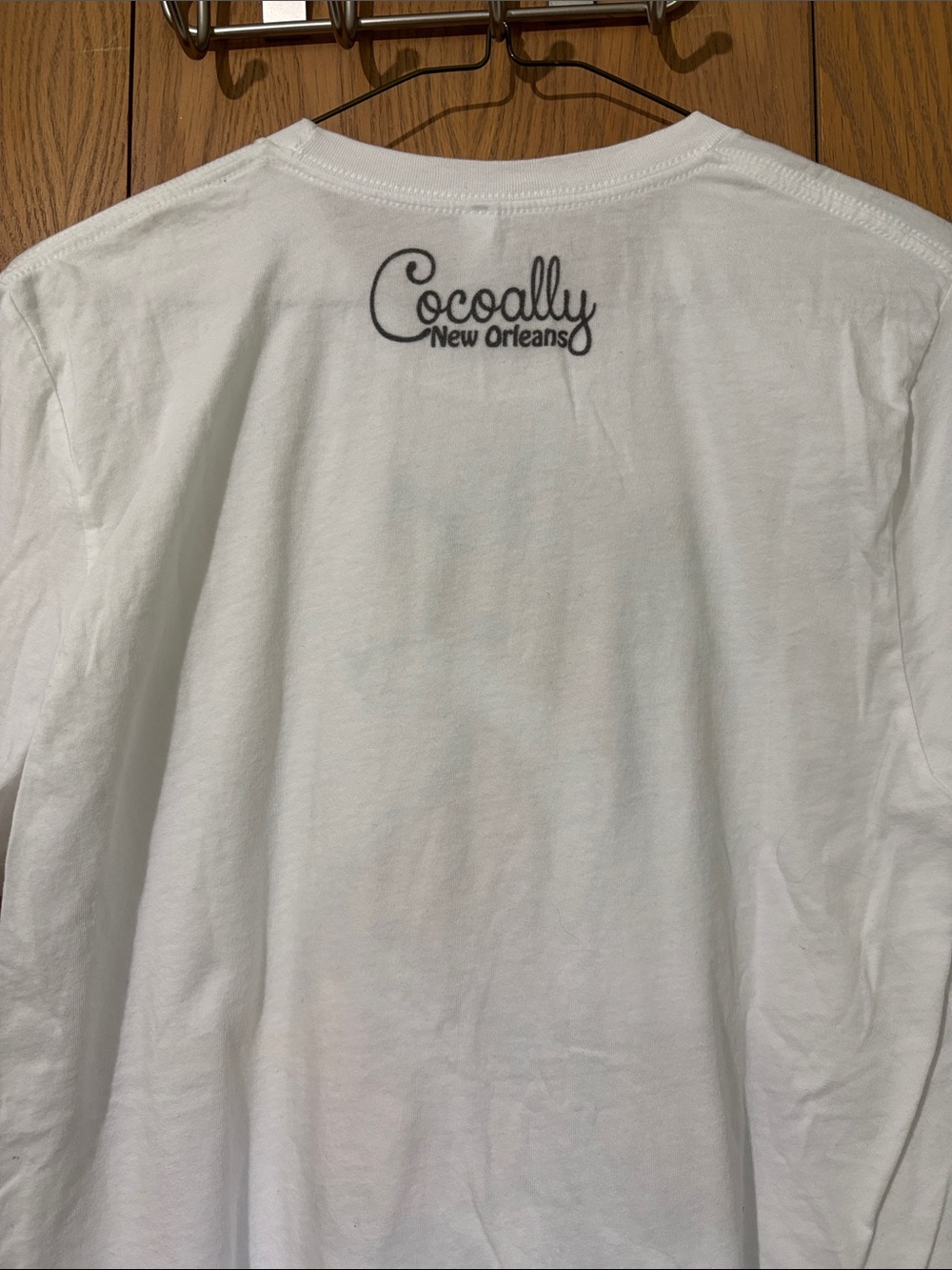 Bella Canvas White Tee Royal Fox Cocoally New Orleans women’s Medium - Picture 4 of 6